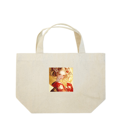 金の光に輝く赤い姫 Marsa 106 Lunch Tote Bag