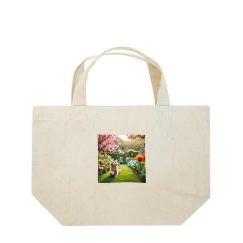 猫 in 花園 Lunch Tote Bag