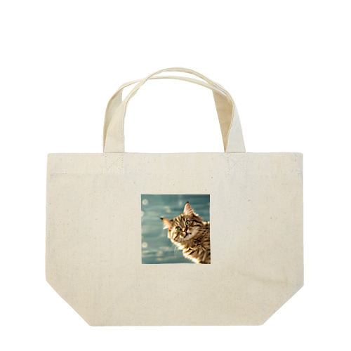 ちらりキャット Lunch Tote Bag