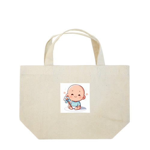 可愛らしい赤ちゃん、笑顔🎵 ランチトートバッグ