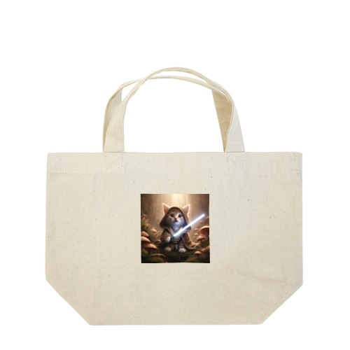 ライトセイバーを持ったかわいい猫 Lunch Tote Bag