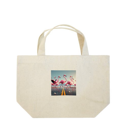サイズフリー ミュージックフラミンゴ Lunch Tote Bag