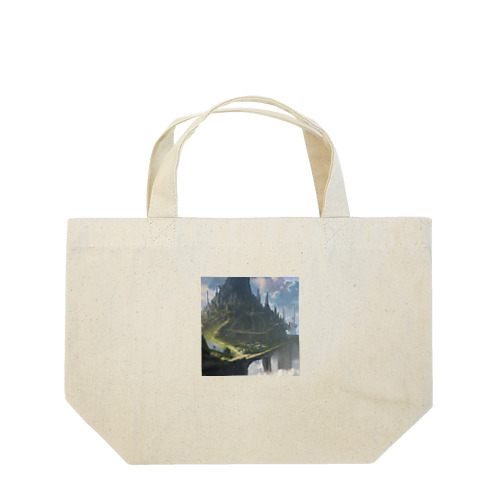 空想世界の天空に浮かぶ島国 Lunch Tote Bag