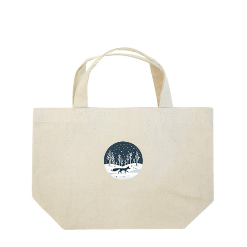 雪原の狐独 Lunch Tote Bag