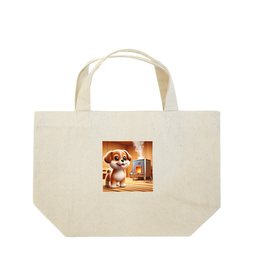 可愛い子犬がサウナでととのう Lunch Tote Bag