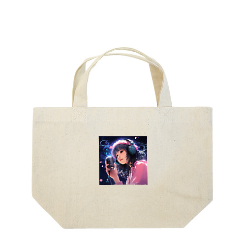 音楽好き女の子 Lunch Tote Bag