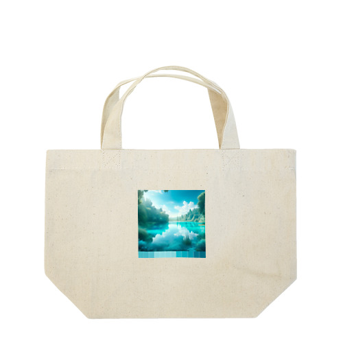  Almost Transparent Blue. Lunch Tote Bag
