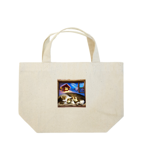 猫とアヒルの子の愛 Lunch Tote Bag
