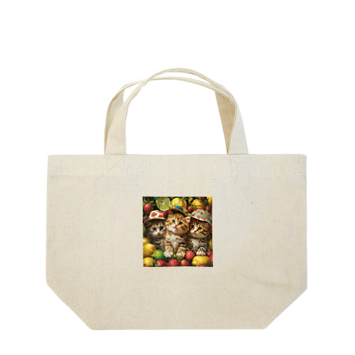 子猫のフルーツの楽園　なでしこ1478 Lunch Tote Bag