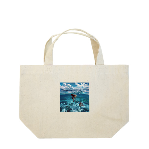 モルジブの大海原で人魚が泳いでいますsanae2074 Lunch Tote Bag