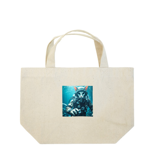 猫ダイバー Lunch Tote Bag