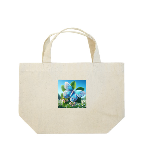 水色に舞う美しい蝶々 Lunch Tote Bag