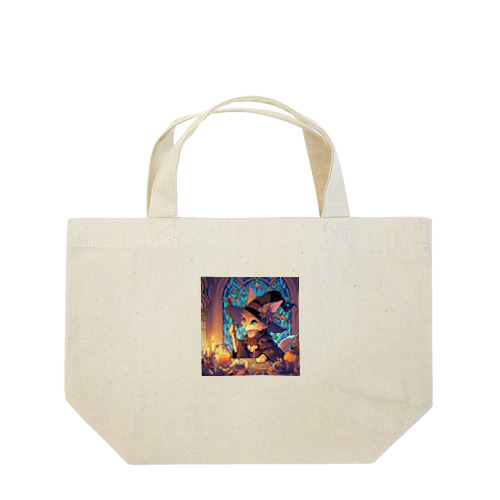 魔法の杖を持った猫 Lunch Tote Bag