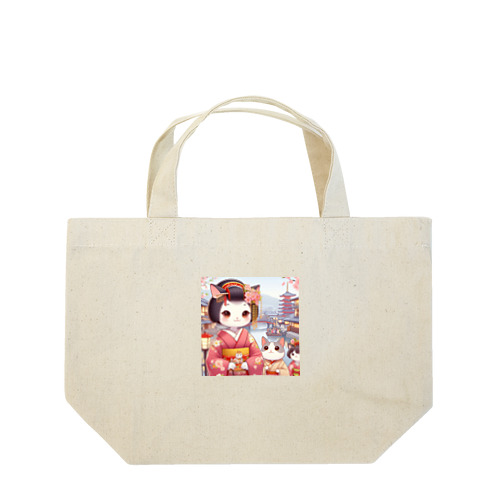 舞妓ネコおにゃん Lunch Tote Bag