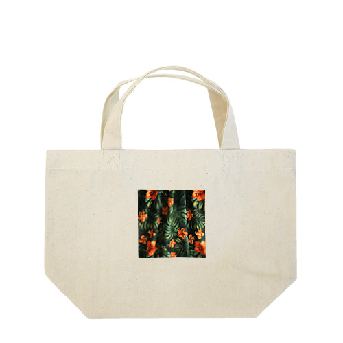 オレンジ色のハイビスカスの花 Lunch Tote Bag