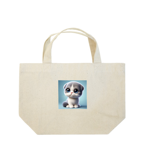 青い瞳のスコティッシュフォールド子猫 グッズシリーズ第二弾 Lunch Tote Bag