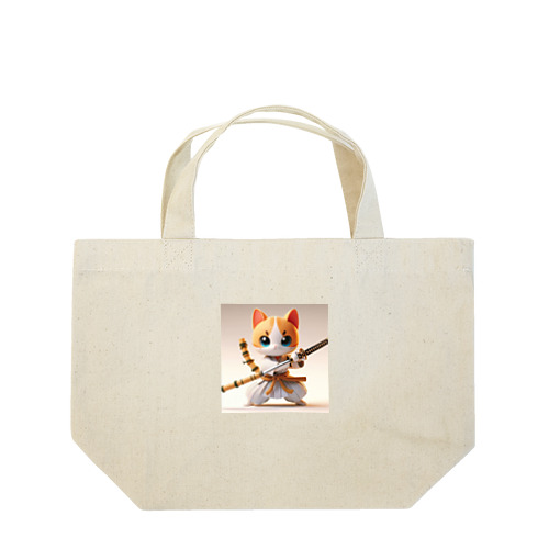 可愛いネコ侍 Lunch Tote Bag