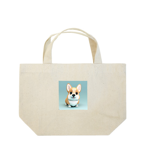 3Dイラストコーギー Lunch Tote Bag
