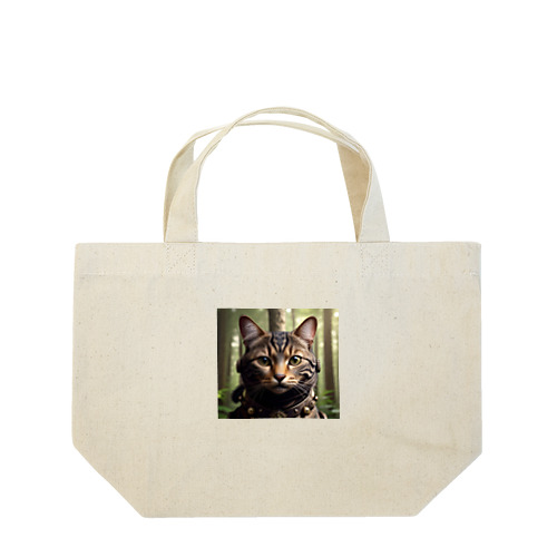 野生的　黒猫 Lunch Tote Bag