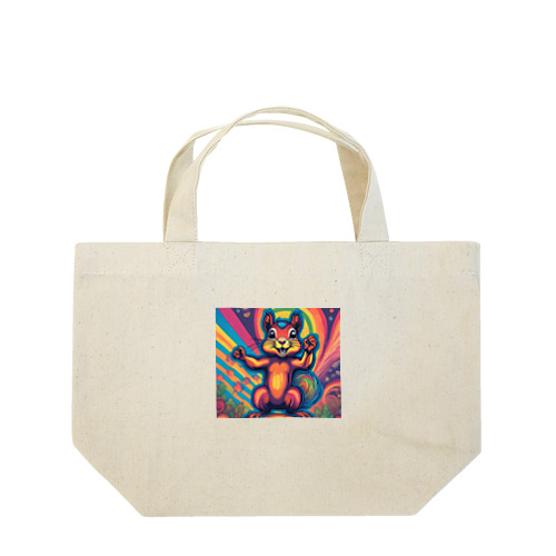 サイケなリスくん Lunch Tote Bag