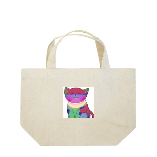 幸運を呼ぶ⁈虹色ネコ助 Lunch Tote Bag