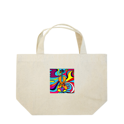 鮮やかなバイオリン柄 Lunch Tote Bag