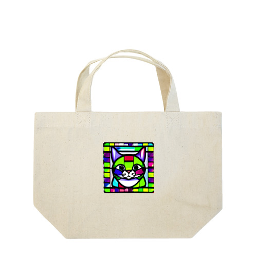 ステンドグラス猫 Lunch Tote Bag