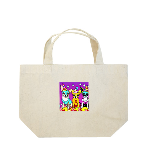 かぼちゃ大騒動！ハロウィン・チワワトリオの楽しいパーティー Lunch Tote Bag