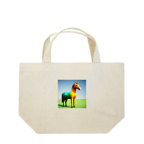 カラフルにたたずむ馬 Lunch Tote Bag