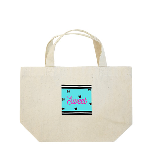 ターコイズとリボン🎀 Lunch Tote Bag