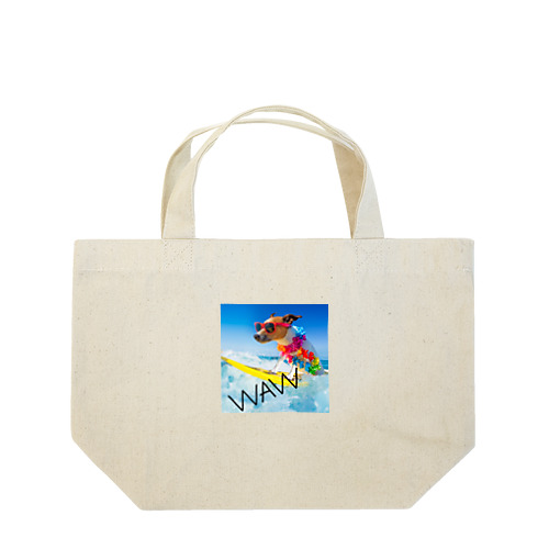 犬 サーフィンデザイン Lunch Tote Bag