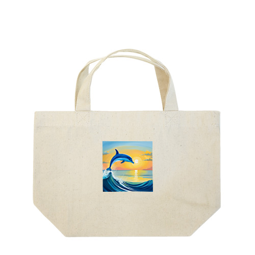 Jump Dolphin Lunch Tote Bag