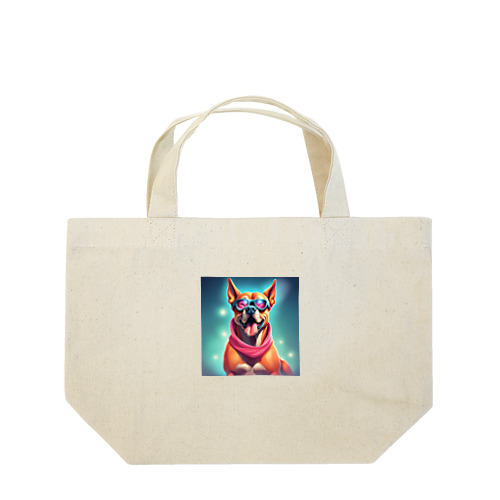 マッチョ犬のイラストのグッズ Lunch Tote Bag