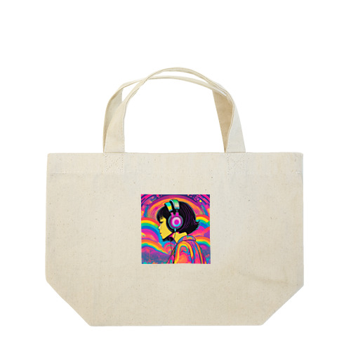 サイケデリックショートボブ Lunch Tote Bag