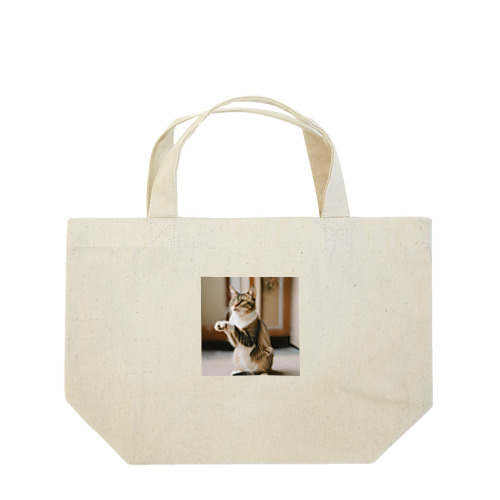 おねだりする猫 Lunch Tote Bag