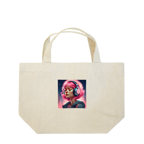 ピンク髪の少女 リアルVer. Lunch Tote Bag