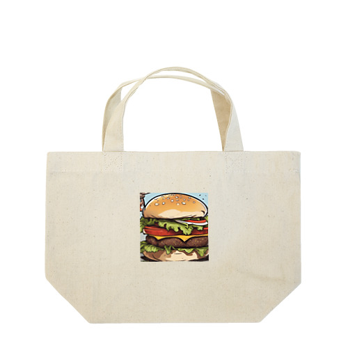ハンバーガープリントグッズ Lunch Tote Bag