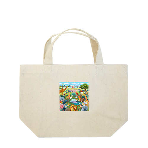 自然の動物園 Lunch Tote Bag