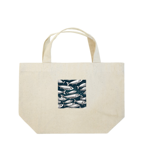 動物シリーズ15：イワシ Lunch Tote Bag