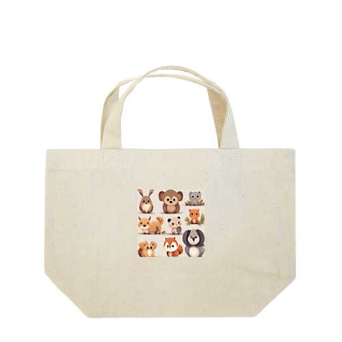 森の動物達のイラスト Lunch Tote Bag
