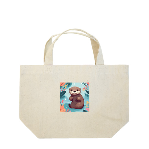 (*≧з≦)カワウソのグッズ Lunch Tote Bag