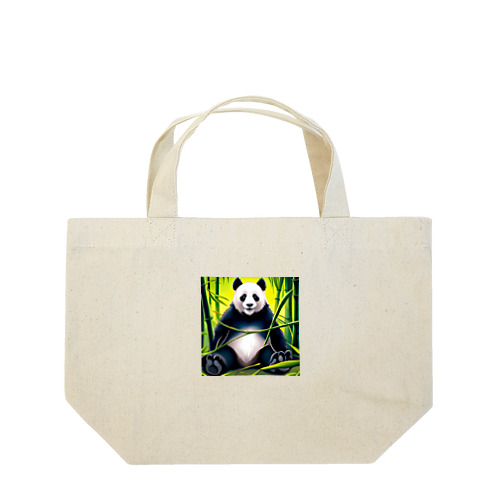 竹やぶで寛いでいるパンダ Lunch Tote Bag