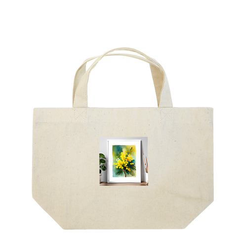 水彩グラフィックミモザTシャツ Lunch Tote Bag