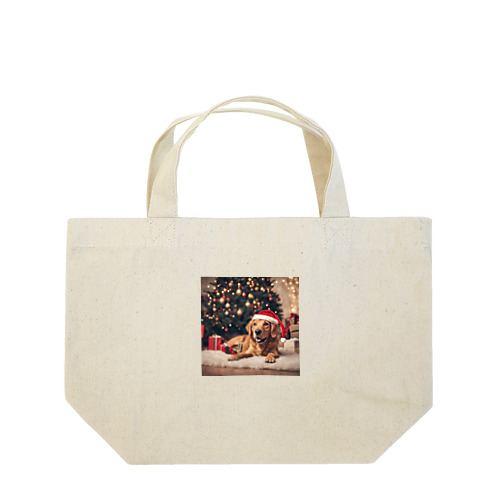 クリスマスを満喫する犬 Lunch Tote Bag