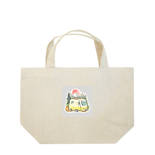 おしゃれキャンプイラスト Lunch Tote Bag