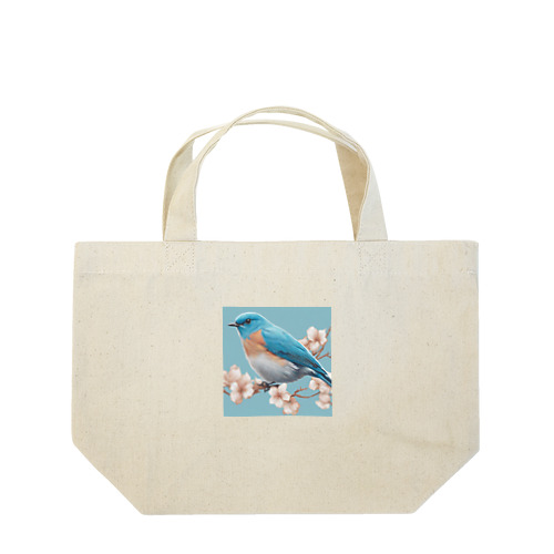 beautiful blue bird Lunch Tote Bag