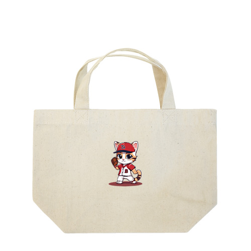 野球猫(赤ユニ) Lunch Tote Bag