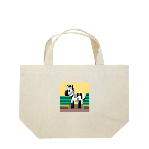 ドット絵シマウマ Lunch Tote Bag