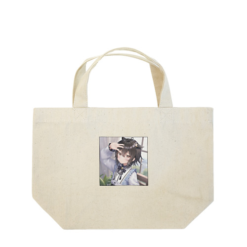 学校の中の少年 Lunch Tote Bag