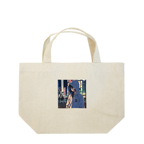 パーカーフードの少女　池袋編 Lunch Tote Bag
